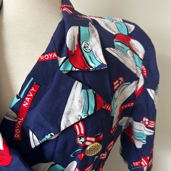 Royal Navy 50s Style Kitch Midi Dress  • Size S - Picture 2 of 3